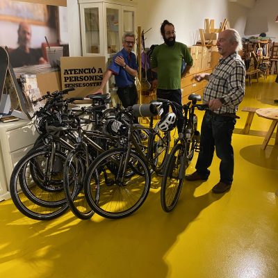 Bikes at charity Barcelona Barcelona Charity Bike Build