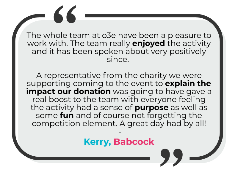 Charity Bike Build feedback from Babcock Charity Bike Build feedback from Babcock