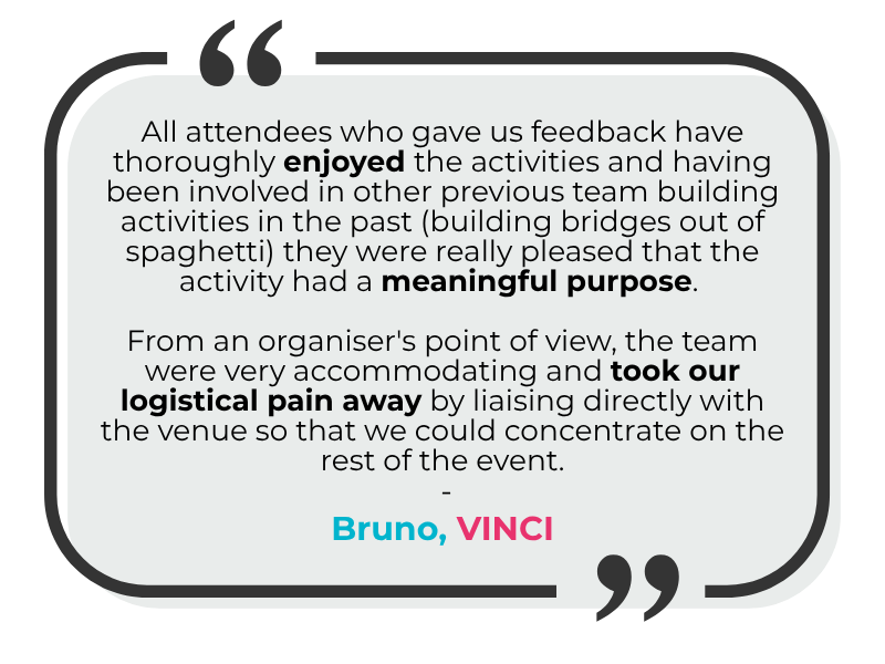 Charity Bike Build feedback from VINCI Charity Bike Build feedback from VINCI