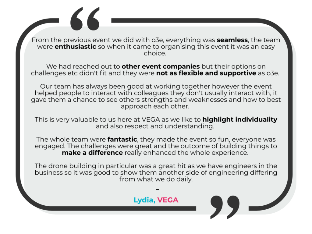 Flying Start Feedback from VEGA Flying Start Feedback from VEGA